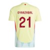 Maglia ufficiale Spagna Mikel Oyarzabal 21 Trasferta Euro 2024 per Uomo